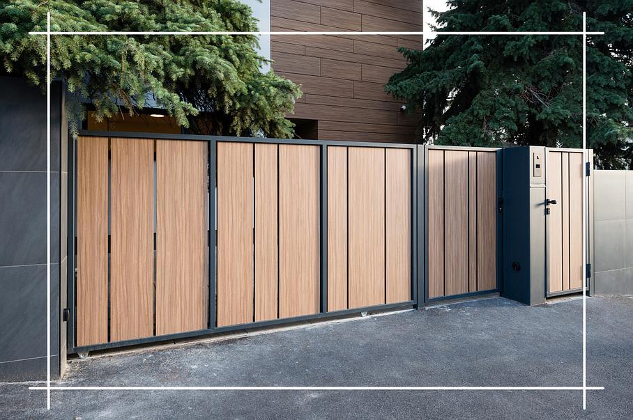 Portail en bois moderne Portail en bois moderne